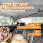 Dog Seatbelt, Dog Car Harnesses, Back Seat Leash Made of Coated Wire Rope, Happy Ride Dog Zipline, Great for Travel, Safety Restraint No-Chew Tether Cable Stainless Steel. (5 FT, for 1 Dog) - Image 5