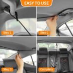 Dog Seatbelt, Dog Car Harnesses, Back Seat Leash Made of Coated Wire Rope, Happy Ride Dog Zipline, Great for Travel, Safety Restraint No-Chew Tether Cable Stainless Steel. (5 FT, for 1 Dog) - Image 6