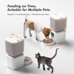 Automatic Dog Feeder - 8L/34 Cups Large Capacity Automatic Cat Food Dispenser with LCD Screen, Large Food Tray, Battery Operated, Timed Cat Feeder, Up to 50 Portions 6 Meals Per Day, Keeps Fresh - Image 4