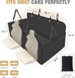 Lekereise Dog Car Seat Cover for Back Seat,Hard Bottom Dog Hammock for Car,Camping Air Mattress, Hammock Travel Bed for Car SUV Truck (Black) - Image 5