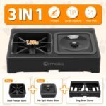 Elevated Slow Feeder Dog Bowls, Adjustable Raised Dog Bowl with No Spill Dog Water Bowl, Non-Slip Dog Food Bowl Stand for Large Medium Small Dogs, 4 Heights 3.7", 8.5", 10.1", 11.7" Black - Image 7