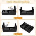 Elevated Slow Feeder Dog Bowls, Adjustable Raised Dog Bowl with No Spill Dog Water Bowl, Non-Slip Dog Food Bowl Stand for Large Medium Small Dogs, 4 Heights 3.7", 8.5", 10.1", 11.7" Black - Image 8