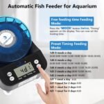 Automatic Fish Feeder for Aquarium - 2024 Upgraded Rechargeable and Precision Fish Feeder Auto Dispenser for Betta Fish & Turtle, Moisture & Proof Vacation Self Feeding(Memory Function) - Image 4