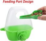 3 Pcs Small Bird Slot Feeder No Mess Cage Hanging Feeder Cup Plastic Food Feeding Box for Parakeet Budgies Cockatiel Lovebird Small Birds - Image 4