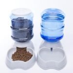 Pet Feeder and Water Food Dispenser Automatic Water Bowl for Dogs Cats, BPA-Free, Gravity Refill, Self Feeding for Small Medium Pets Puppy Kitten Rabbit - 1 Gallon 3.8L (Waterer + Feeder) - Image 3