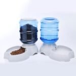 Pet Feeder and Water Food Dispenser Automatic Water Bowl for Dogs Cats, BPA-Free, Gravity Refill, Self Feeding for Small Medium Pets Puppy Kitten Rabbit - 1 Gallon 3.8L (Waterer + Feeder) - Image 4