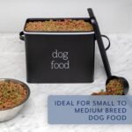 AuldHome Retro Dog Food Canister (Black); Modern Farmhouse Style Storage Bin for Pet Food - Image 8
