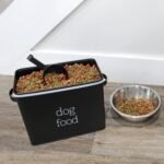 AuldHome Retro Dog Food Canister (Black); Modern Farmhouse Style Storage Bin for Pet Food - Image 9