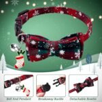 LLHK 4 Pack Christmas Cat Collars with Bow Tie and Bell,Breakaway Kitten Collar for Girl Boy Cats,Adjustable 7-12inch, for Kitty Kitten Adult Cats,Pet Supplies,Stuff,Accessories - Image 5