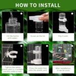 Pet Bird Water Feeder, Automatic Parrot Feeder for Parakeets, Budgies, Finches, Lovebirds, Canaries - Image 5