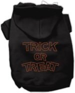 Halloween Pet Dog & Cat Hoodie Rhinestone, "Trick Or Treat" Baby Blue MD (6-10 lbs.) - Image 3