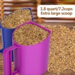 Feed Scoop - Grain Scoop for Horse,Heavy Duty Plastic Large Food Scoop for Large Dogs Livestock 1.8 Quart/7.2Cups (Purple) - Image 4
