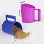 Feed Scoop - Grain Scoop for Horse,Heavy Duty Plastic Large Food Scoop for Large Dogs Livestock 1.8 Quart/7.2Cups (Purple) - Image 8