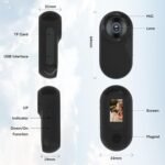 Cat Camera Collar, HD 1080P Wireless Dog Collar Camera with 16GB SD Card, Sport Action Camera Cat Collar Camera for Pet Supplies Video Records Camera for Cats Dogs Presents, Black - Image 4