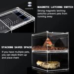 Reptile Terrarium - Amphibian Tank Starter Kit, Eco Rainforest Feeding Box, Amphibian Feeding Box, Suitable for breeding Lizards, Snakes, Chameleons,Jumping Spiders - Image 4