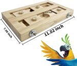 FlidRunest Extra-Large Wooden Bird Foraging Box Toy, Bird Puzzle Toy Seed Food Feeder, Enrichment Foraging Toy for Parrot, Parakeet, Cockatiel, Conure, Sun Conures, African Grey, Macaw - Image 3