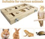 FlidRunest Extra-Large Wooden Bird Foraging Box Toy, Bird Puzzle Toy Seed Food Feeder, Enrichment Foraging Toy for Parrot, Parakeet, Cockatiel, Conure, Sun Conures, African Grey, Macaw - Image 7