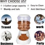 Automatic Dog Feeders, Dog Feeder Dispenser for Large Dogs, 3 Gallon Gravity Automatic Dog Cat Feeder Station, Dry Food Storage Container Bowl for Adult Dogs - Image 6