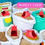 Baderke 6 Pcs Feed Scoop Plastic Enclosed Feed Scoop with Measure Marks Heavy Duty Durable Stackable Feed Scoop for Horse Goat Ranchers Livestock Homesteaders Feeding Supplies (Red) - Image 5