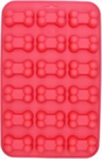 Silicone Mold Dog Bone Paw Homemade Treat, Puppy Dog Paw Shaped, Reusable Molds, Suitable for Microwave Oven, Refrigerator(Dog Bone (Red)) - Image 4
