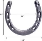GGTYHAO Cast Iron Horseshoe，for Good Lucky, Durable Cast Iron Medium Horseshoe 5 Holes On Each Side for Wall Hung - Image 4