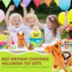 Brown Walking Pony Plush Interactive Pony Toy Singing Dancing Musical Realistic Pony Pet, Stuffed Animal Shaking Leash Horse Toy Head Buttocks Toy for Boys Girls or Toddlers - Image 7