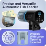 FISHNOSH Automatic Fish Feeder for Aquarium - New Generation 2024, Auto Food Dispenser with Timer for Small Tank, Big Aquariums & Pond, Model-ML (Black, Blue) - Image 3