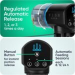 FISHNOSH Automatic Fish Feeder for Aquarium - New Generation 2024, Auto Food Dispenser with Timer for Small Tank, Big Aquariums & Pond, Model-ML (Black, Blue) - Image 4