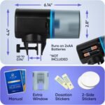 FISHNOSH Automatic Fish Feeder for Aquarium - New Generation 2024, Auto Food Dispenser with Timer for Small Tank, Big Aquariums & Pond, Model-ML (Black, Blue) - Image 7