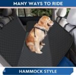 Dog Car Seat Cover Dog Seat Cover for Back Seat Scratch Prevention Dog Hammock Protects Against Dirt Dog Seat Covers for Cars Fits for Small SUVs and Trucks 54"x 58", Black - Image 6