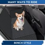 Dog Car Seat Cover Dog Seat Cover for Back Seat Scratch Prevention Dog Hammock Protects Against Dirt Dog Seat Covers for Cars Fits for Small SUVs and Trucks 54"x 58", Black - Image 7