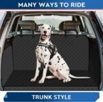 Dog Car Seat Cover Dog Seat Cover for Back Seat Scratch Prevention Dog Hammock Protects Against Dirt Dog Seat Covers for Cars Fits for Small SUVs and Trucks 54"x 58", Black - Image 8