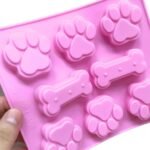 Silicone Puppy Treat Molds Puppy Paw Print & Dog Bone Shaped Molds Dog Treat Molds Used for Baking Chocolate Candy Jelly Ice Cubes - Image 3