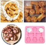 Silicone Puppy Treat Molds Puppy Paw Print & Dog Bone Shaped Molds Dog Treat Molds Used for Baking Chocolate Candy Jelly Ice Cubes - Image 4