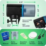 FISHNOSH Automatic Fish Feeder for Aquarium with Digital Aquarium Thermometer - New Generation 2024, Auto Food Dispenser with Timer for Small Tank & Big Aquariums - Image 6