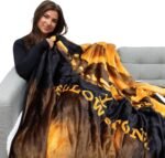 Northwest Yellowstone Oversized Silk Touch Sherpa Throw Blanket, 60" x 80", Wild Horses - Image 5