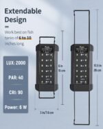 Pawfly 6 W Aquarium LED Light for 6" to 10" Fish Tanks Extendable Fish Tank Light with Full Spectrum Brilliant White Blue Red Lights with Daytime & Night Modes and Adjustable Brightness - Image 6