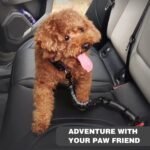 Dog Seat Belt,Retractable Dog Seatbelts Harness for Car,Adjustable Seatbelt Pet Safety Seat Belts with Elastic Bungee Buffer and Restraint Reflective (2 Piece/Black) - Image 7