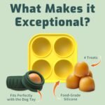 Frozen Treat Tray Mold, Freezable Fillable Rubber Molds Freeze Refill Treats for Treat Dispensing Dog Toy, Treat Dispensing Refillable Homemade Freezable Dog Food, Yellow - Image 4