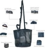 Horse Feed Bag for Grain, Small, Heavy Duty Durable Mesh Horse Feeder with Adjustable Strap, Comfortable Neck, Reinforced Waterproof Bottom Horse Muzzle Feed Bag - Image 6