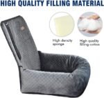 Dog Car Seat Pet Booster Seat Pet Travel Safety Car Seat,The Dog seat Made is Safe and Comfortable,and can be Disassembled for Easy Cleaning (Gray) - Image 4