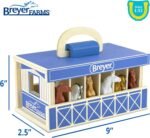 Breyer Horses Farms Wooden Stable Playset with 6 Horses | 6 Piece | 6 Stablemates Horses Included | 6” H x 9” L x 2.5” D | 1:32 Scale | Model #59217, Multi - Image 8