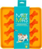 Messy Mutts Framed Silicone Treat and Topper Making Molds | 10" x 10" Tray | 12 Bone Shaped Cavities | Dishwasher, Freezer Safe | Perfect for DIY Dog Treats (Orange) - Image 3