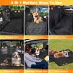 Dog Car Seat Cover, Back Seat Extender Hammock for Dogs, 100% Waterproof Nonslip with Mesh Window and Storage Pockets, 600D Heavy Duty Pet Car Seat Covers for Cars Trucks and SUV - Image 6