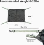 Cat Hammock,Cat Hammock for Cage,Washable Soft Outdoor Cat Mat,Waterproof Cooling Kittens Pad,Pet Hammock Hanging for Cats (Large, Black) - Image 7