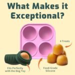 Pet Feeder Pink Silicone Treat Tray Mold Compatibility with Pupsicle Toy, Large Dogs - Image 3