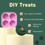 Pet Feeder Pink Silicone Treat Tray Mold Compatibility with Pupsicle Toy, Large Dogs - Image 6