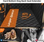 Back Seat Extender for Dogs-Large Space, Dog Car Seat Cover Hard Bottom Holds 400lbs, Dog Car Seat Cover for Back Seat, Waterproof Backseat Cover for Dogs in Car, SUV, Truck - Image 3