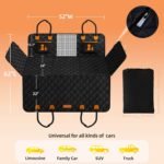 Back Seat Extender for Dogs-Large Space, Dog Car Seat Cover Hard Bottom Holds 400lbs, Dog Car Seat Cover for Back Seat, Waterproof Backseat Cover for Dogs in Car, SUV, Truck - Image 9
