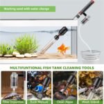 Electric Fish Tank Vacuum Gravel Cleaner: 36W Aquarium Vacuum Cleaner with Strong Suction for Water Change Wash Sand Water Shower and Water Circulation, Timed Off - Image 5